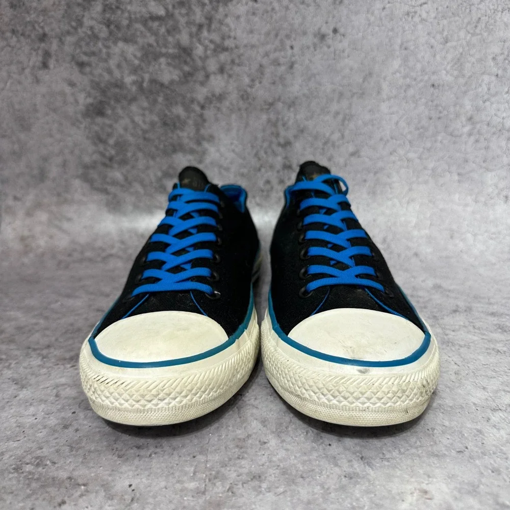 Converse Chuck Taylor All Star Lo Mens 9 Black Electric Blue 137854F Sneakers
